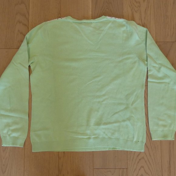 IZOD Vintage Green/Brown/White Argyle Ladies Large Sweater - Picture 4 of 4